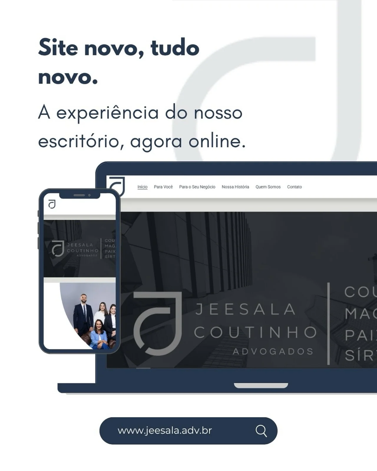 Nossa casa nova na internet está pronta para você! ✨
Desenvolvemos um site completo para que você possa conhecer nossos serviços, explorar nosso portfólio e entrar em contato de forma ainda mais fácil.
Clique