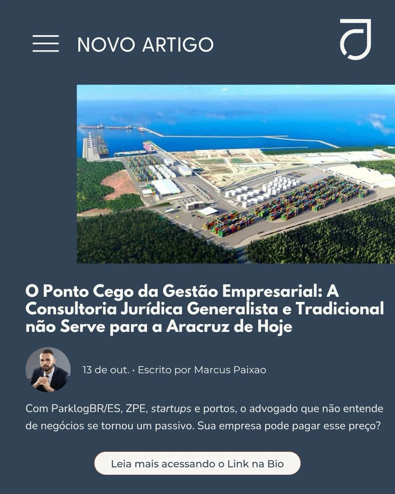 Sua empresa em Aracruz tem um ponto cego. E ele pode estar na sala ao lado.

Com a chegada de ZPE, startups e investimentos bilion&aacute;rios, a r&eacute;gua subiu. Mas ser&aacute; que a sua assessoria jur&iacute;dica acompanhou essa evolu&ccedil;&a