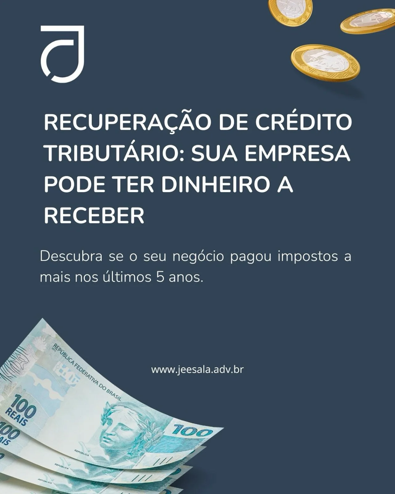 Voc&ecirc; sabia que a complexa legisla&ccedil;&atilde;o tribut&aacute;ria do Brasil faz com que a maioria das empresas pague mais impostos do que deveria? 💸

Esse valor pago a mais n&atilde;o est&aacute; perdido. Ele pode (e deve!) ser recuperado!
