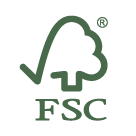 FSC logo featuring a stylized tree with a checkmark and the letters 'FSC' beneath it