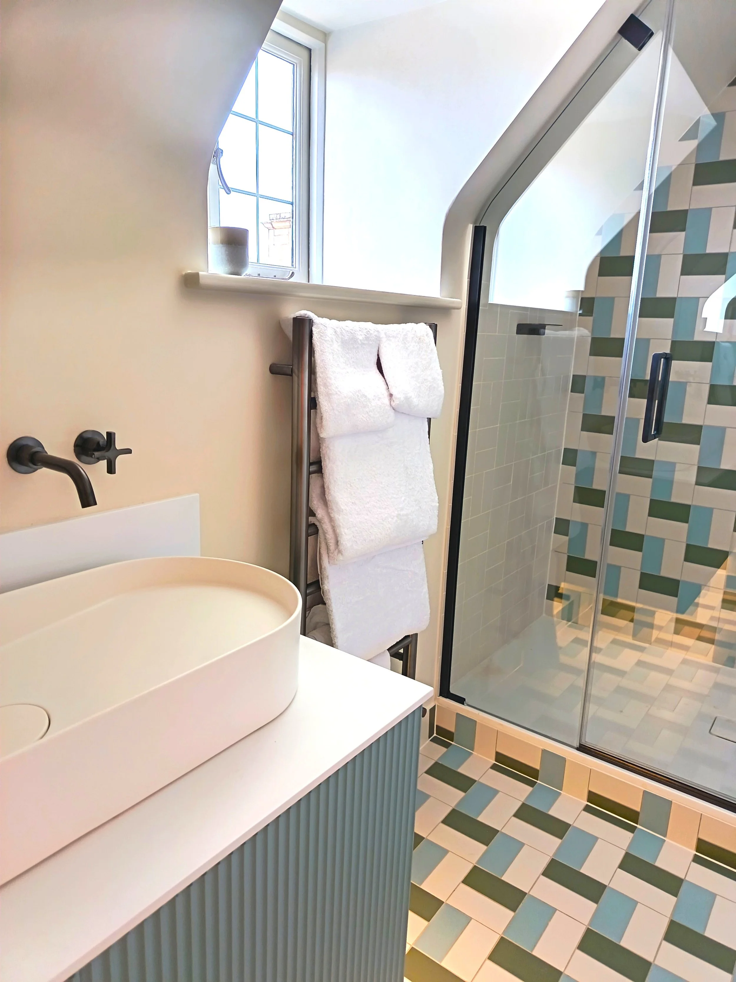 Bathroom designed by The Cole Collective - Featured in House of George