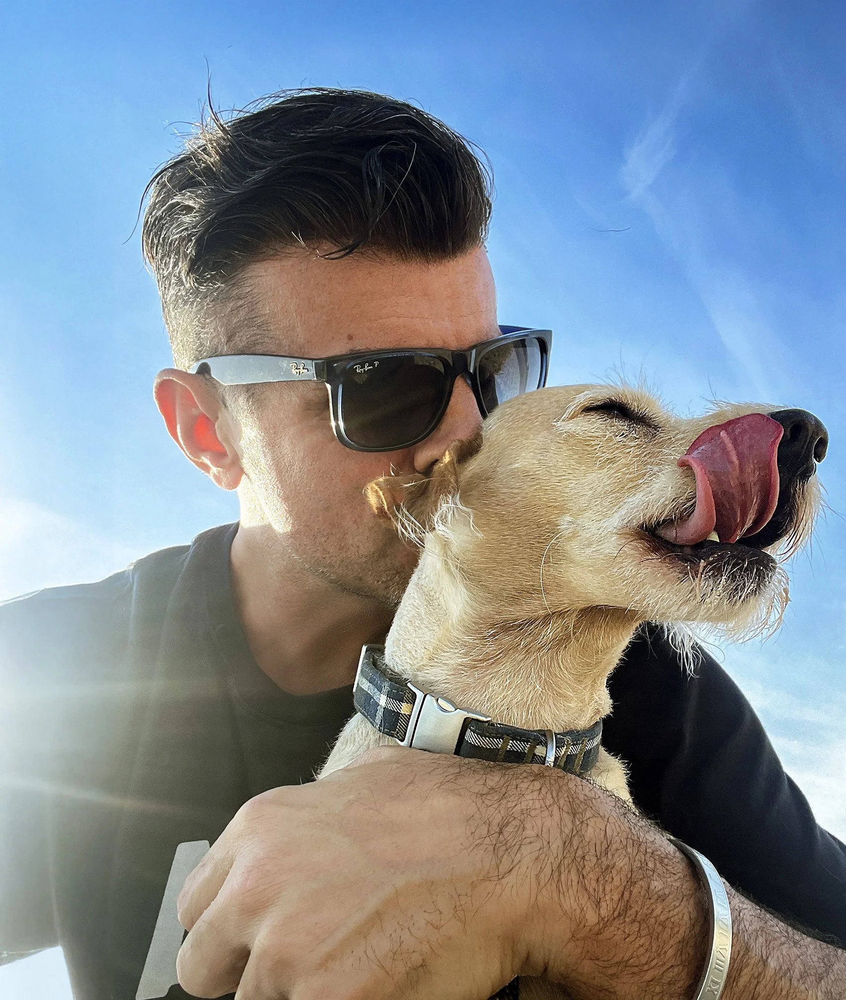 Marko Kalfa and his dog Moose in 2025