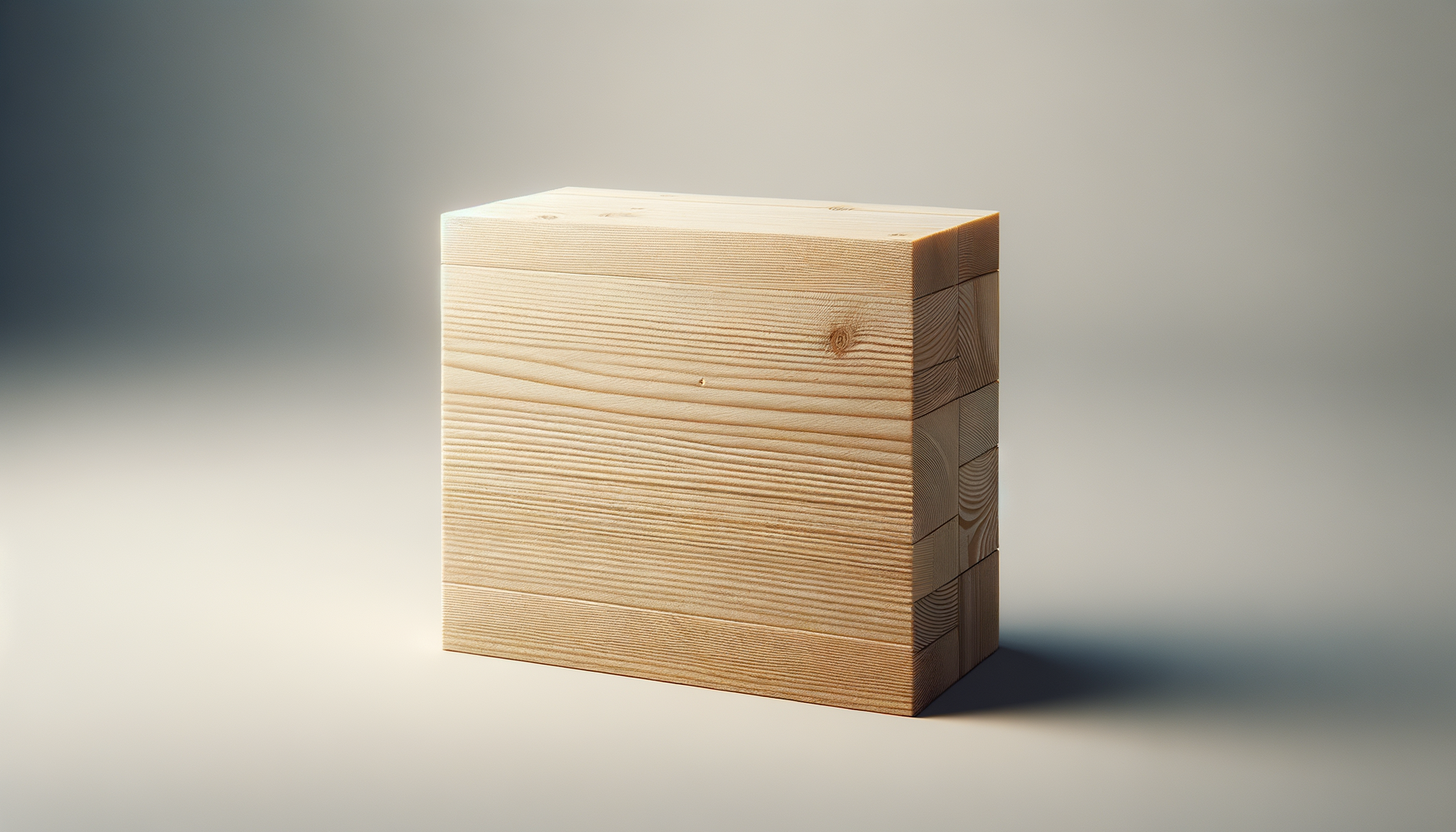 Stack of wooden planks against a neutral background.