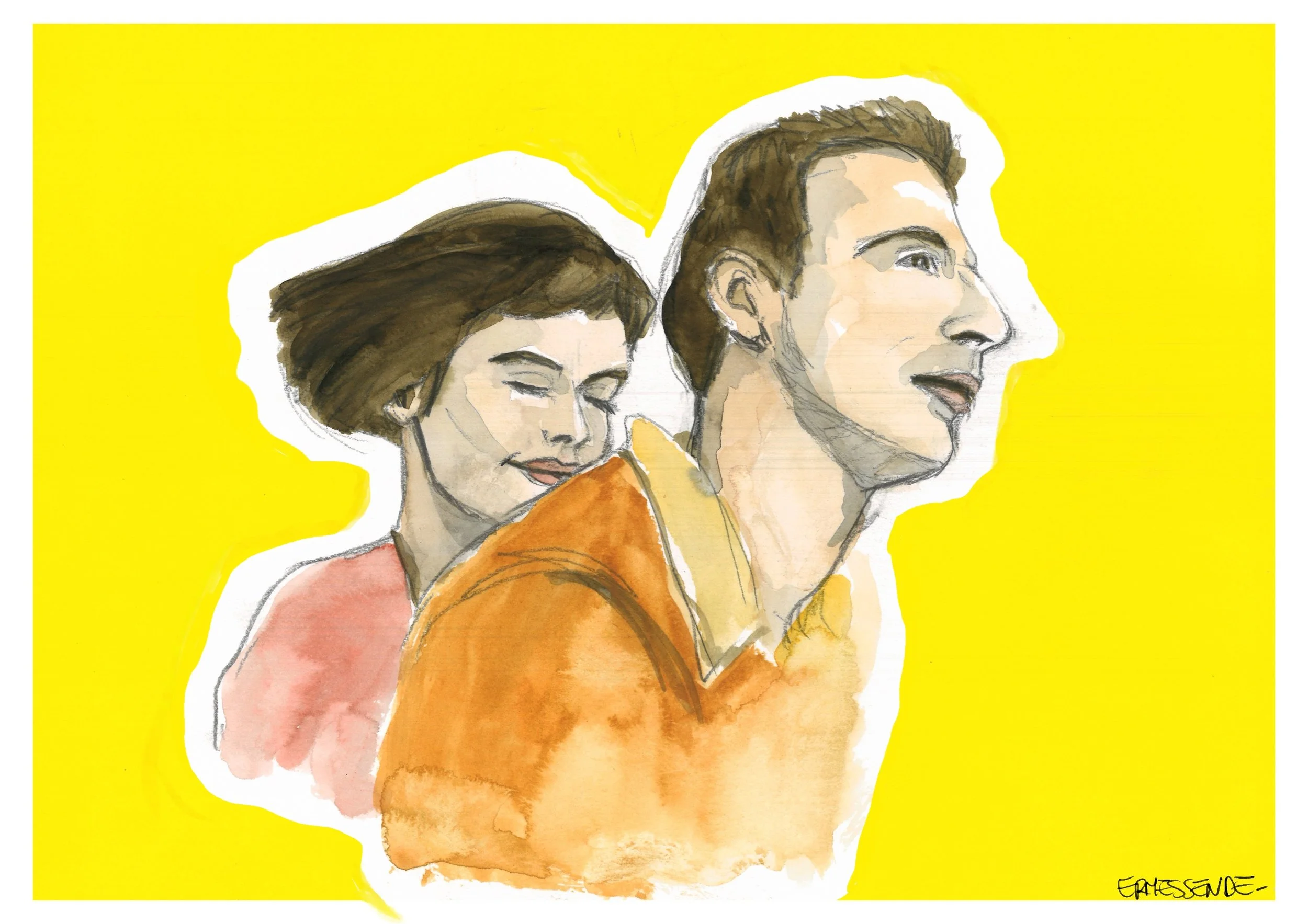 Amélie & Nino - carte postale