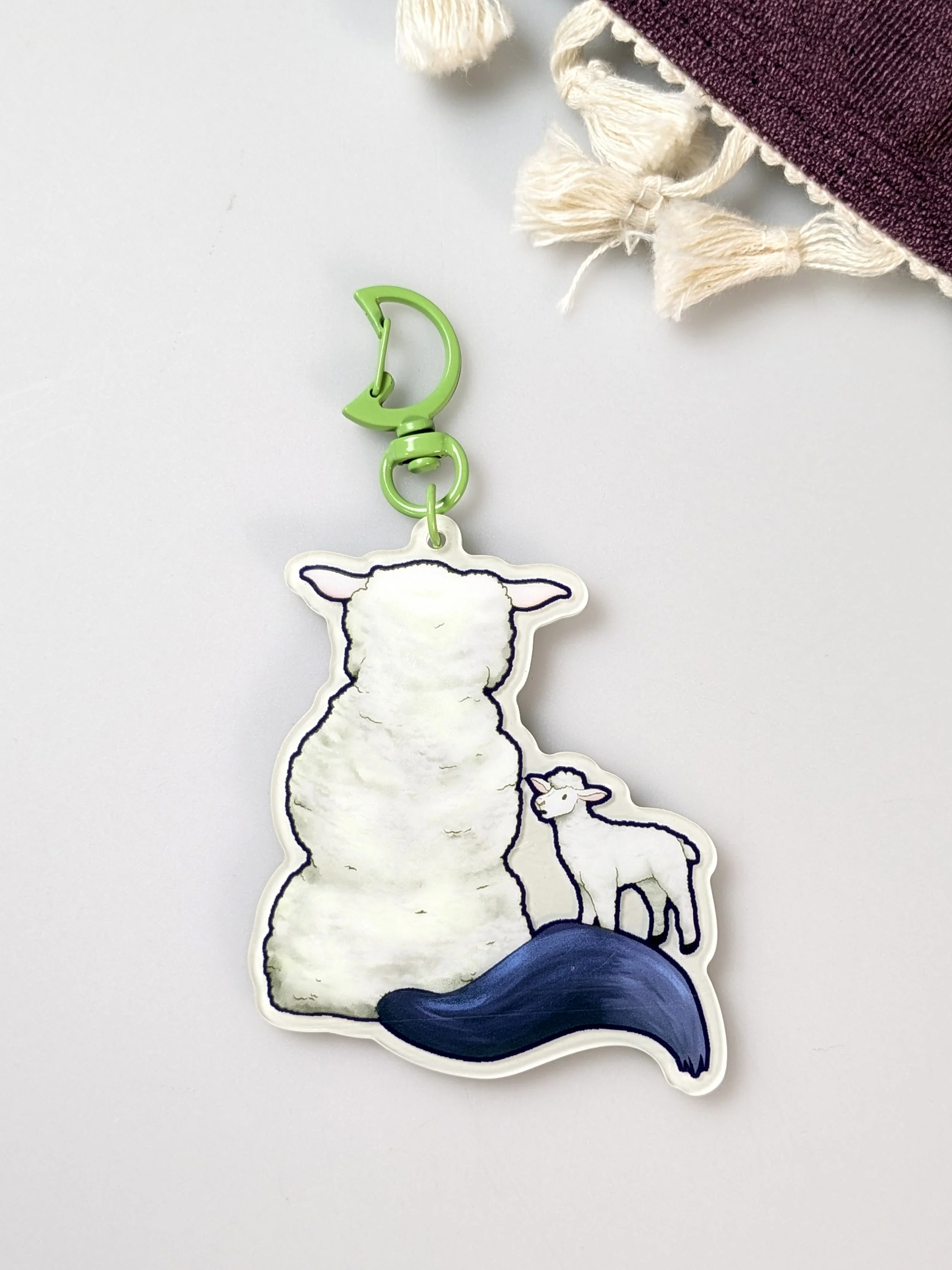 Wolf In Sheep's Clothing Glow-In-The-Dark Acrylic Keychain