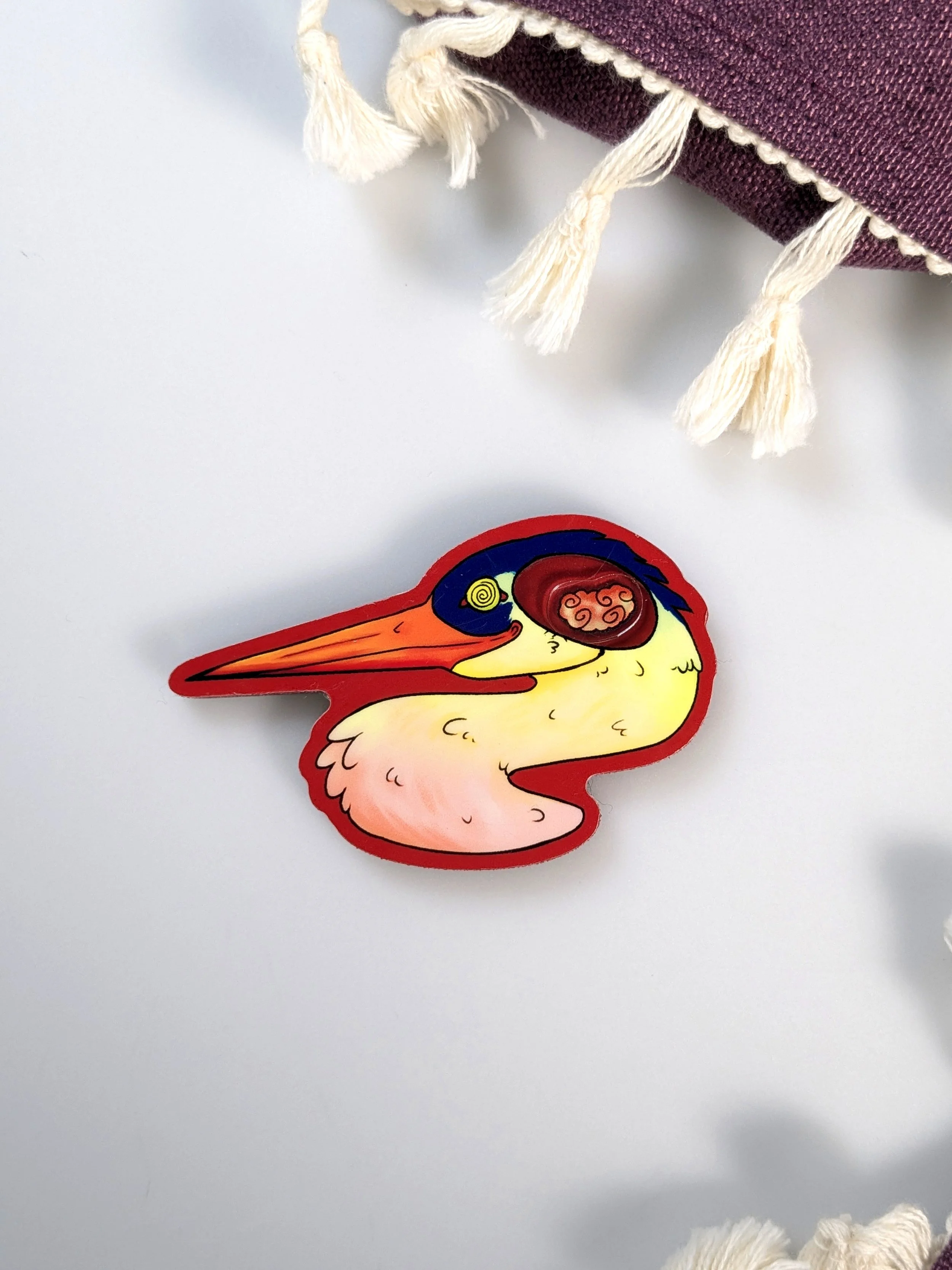 Great Blue Heron Shaker Fridge Magnet