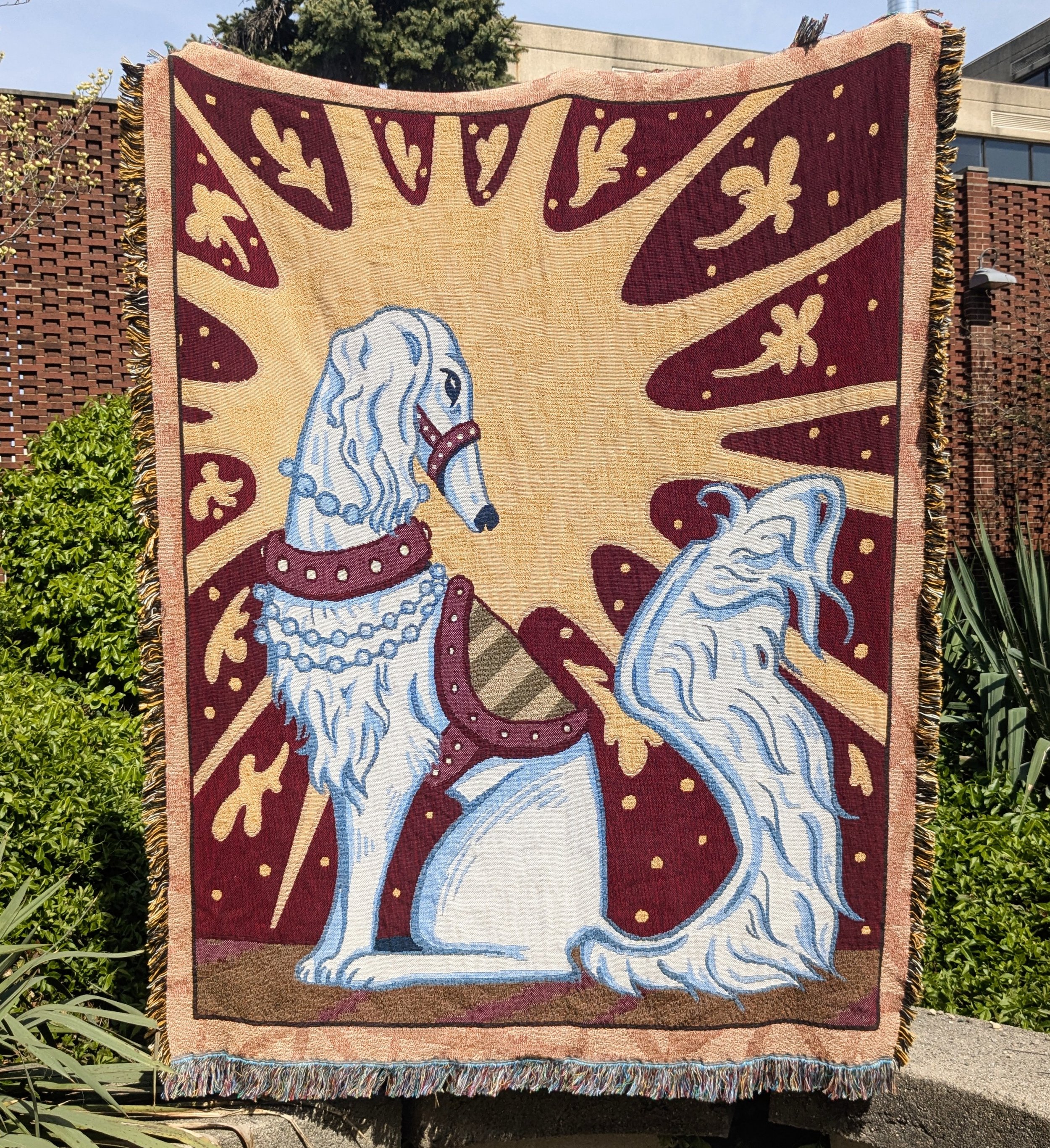 The Regal Hound Woven Tapestry