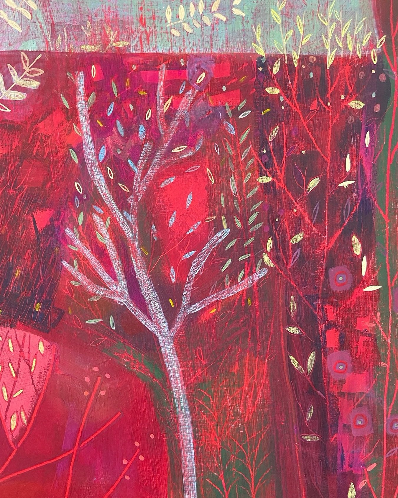 Details
(Section of commission)

This painting ( detail of) was a commission for a special birthday. Such a delight to do. I love painting commissions because right at the beginning there is a dialogue with the receiver, both visible and invisible. I