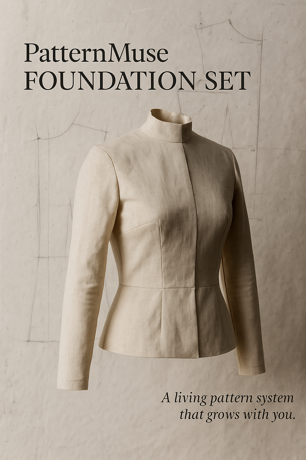 PatternMuse Foundation Set — Bodice & Sleeve (Parametric)