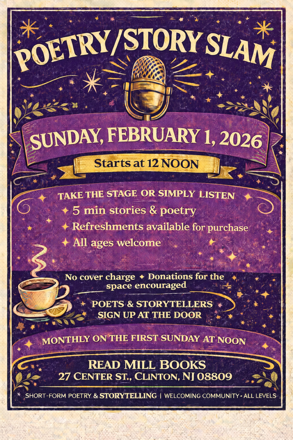 OPen Mic Poetry and Story Slam