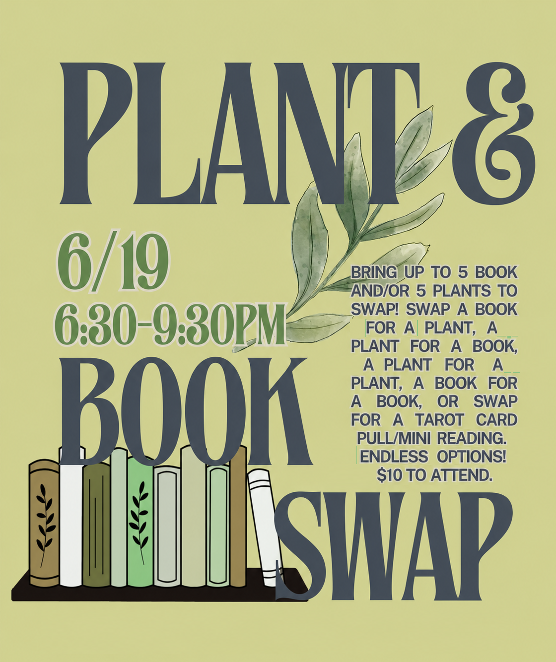 Book and Plant Swap with The Props Stop featuring Tarot by Alexandra
