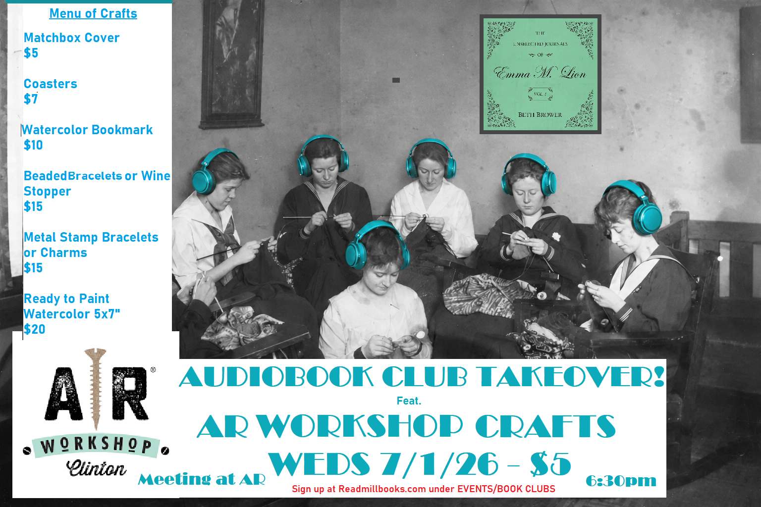Audiobook Club - AR WORKSHOP Wine Down Wednesday Takeover