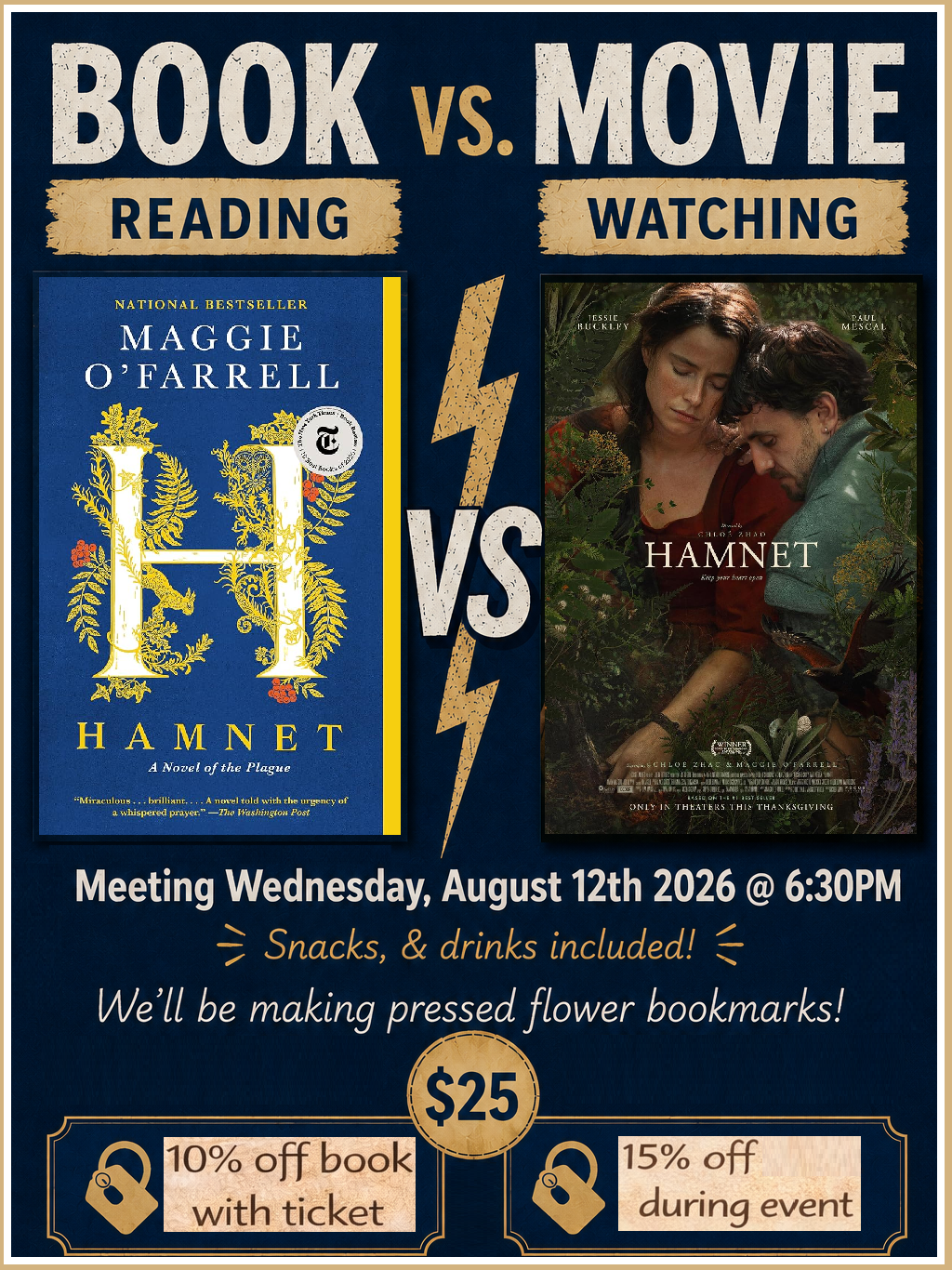 Reel Lit, Book vs Movie Club 