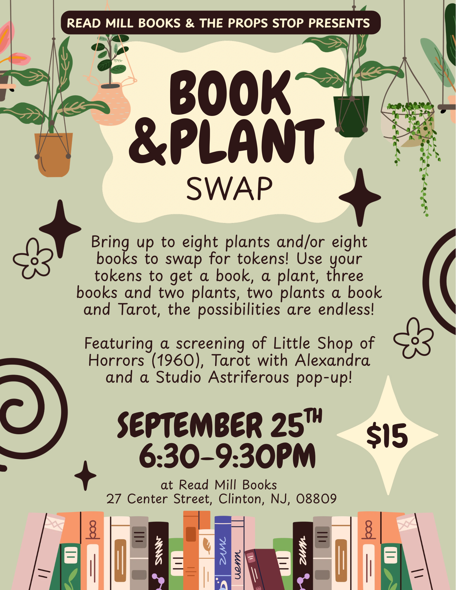 Book and Plant Swap with The Props Stop featuring Tarot by Alexandra and Studio Astriferous 
