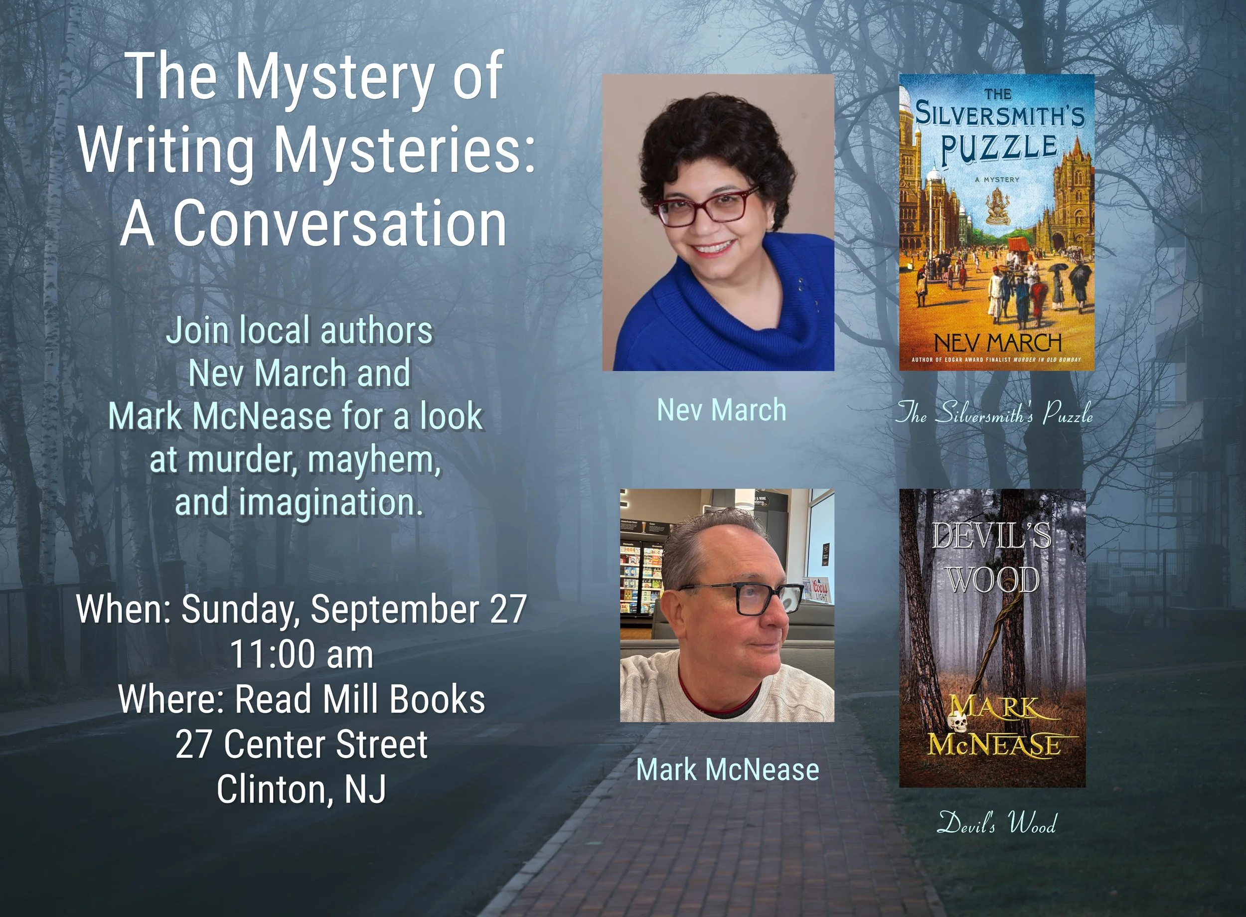 The Mystery of Writing Mysteries. A Conversation with Mark McNEase and Nev March