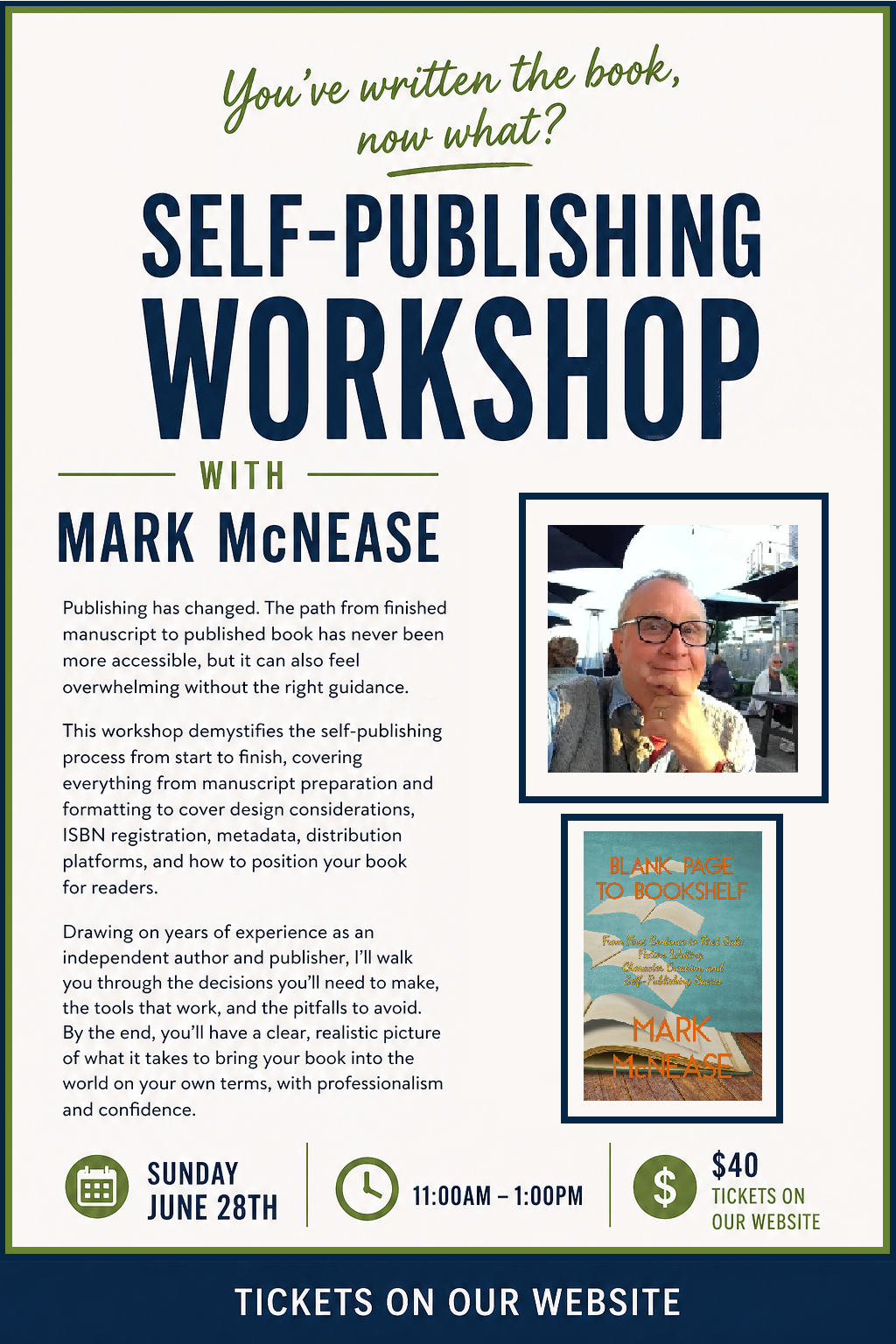Self Publishing Workshop with Mark McNEase