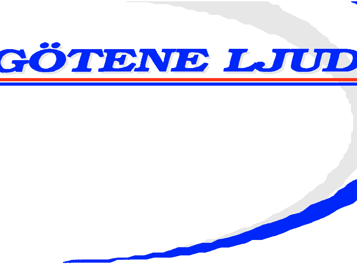 En svart och vit logo med texten 'GÖTENE LJU'