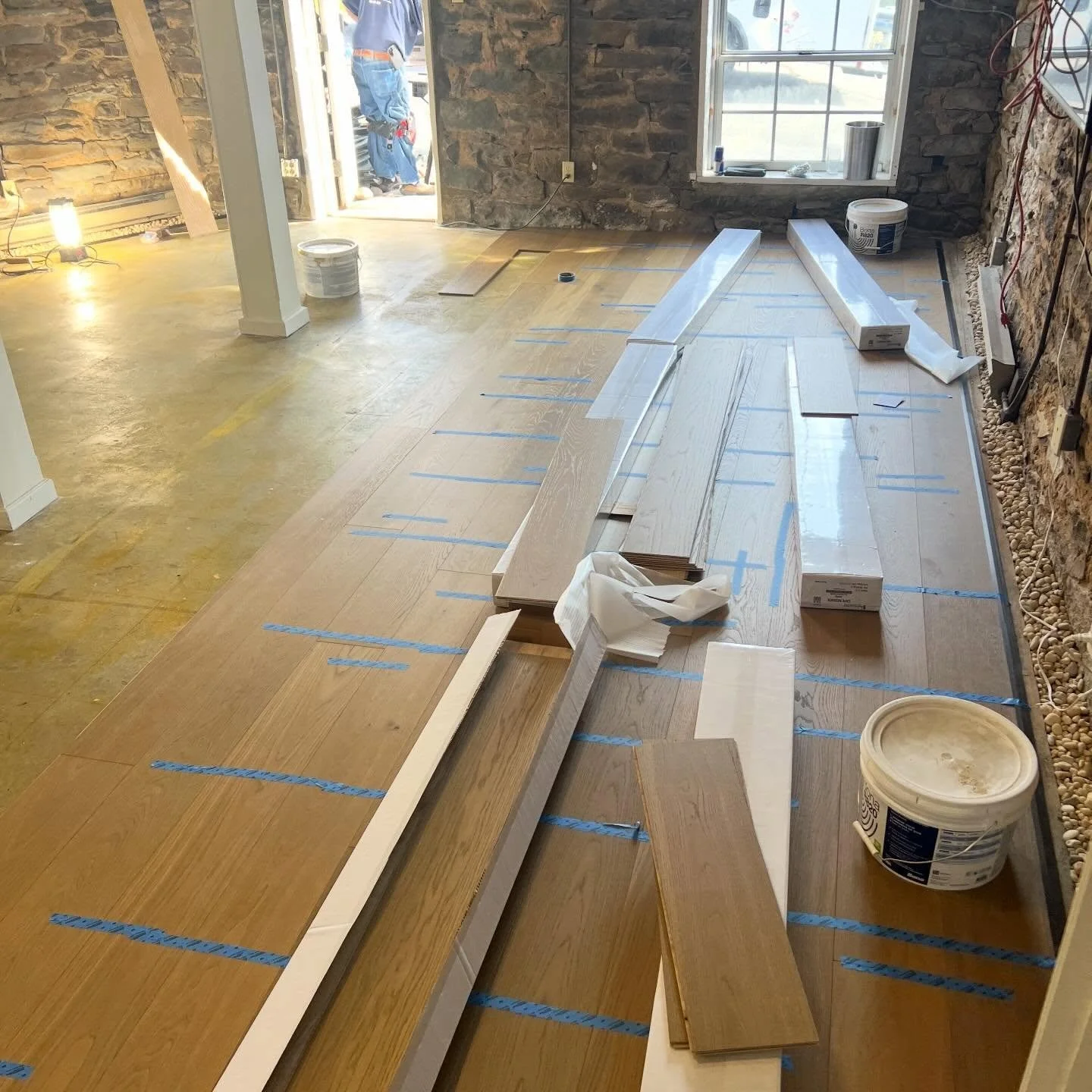 Our lower level floors are going in&hellip;
Thanks to @centralvirginiaflooring for helping us find the perfect product!