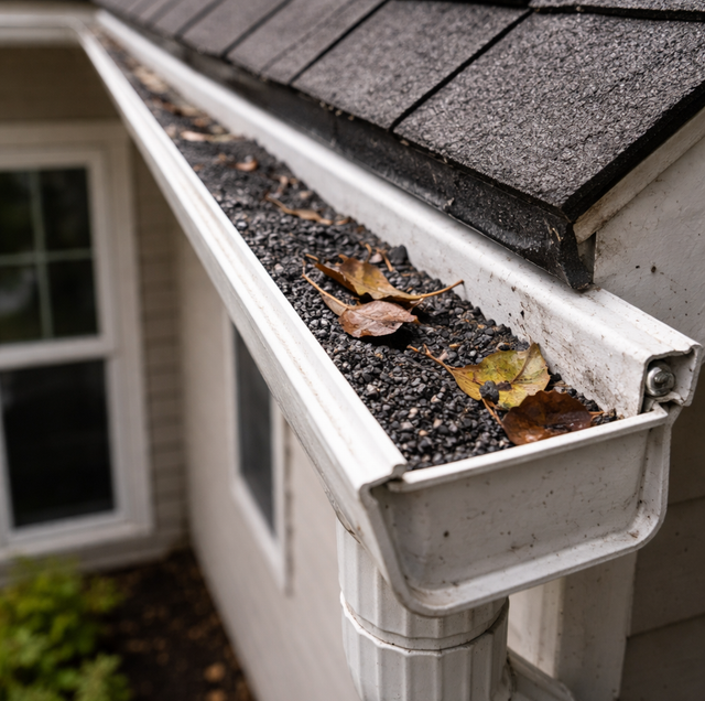 Shingle Granules in the Gutter: What Roof Wear Looks Like