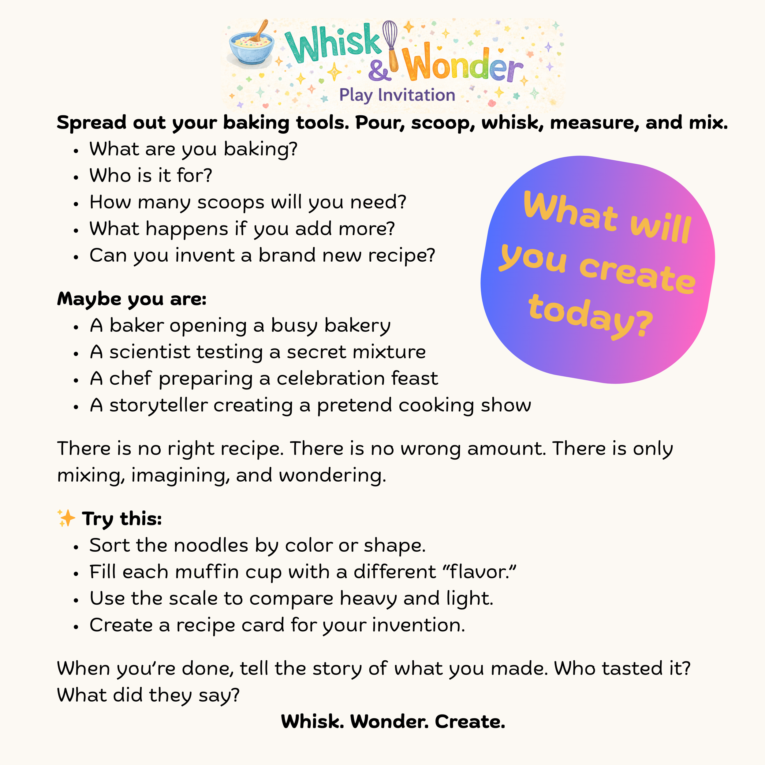 🥣 Whisk & Wonder Book-to-Play™ Kit