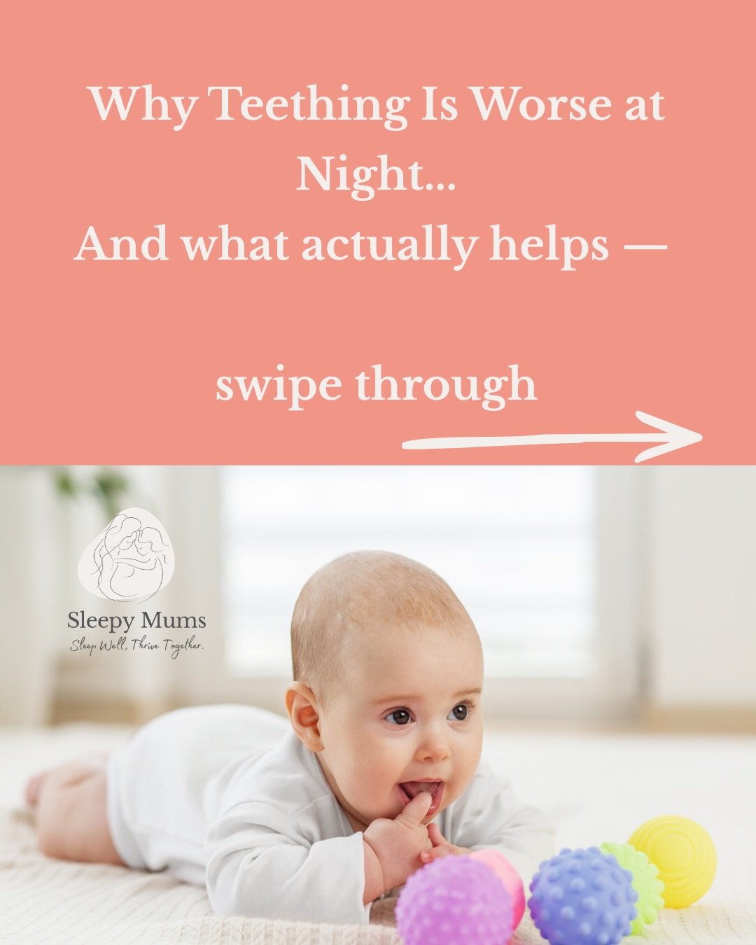 Teething nights are brutal &mdash; and most of the things we instinctively reach for aren&rsquo;t actually helping 😔

Here&rsquo;s what&rsquo;s really going on: when your baby lies down, blood flow increases to the head and gums. More blood flow mea