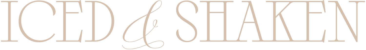 Logo for Iced & Shaken, a beverage or ice-related business with stylized text.