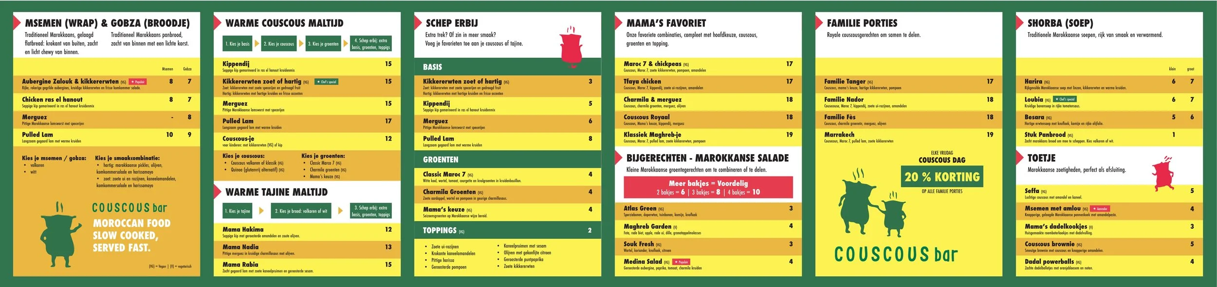 Het nieuwe menu