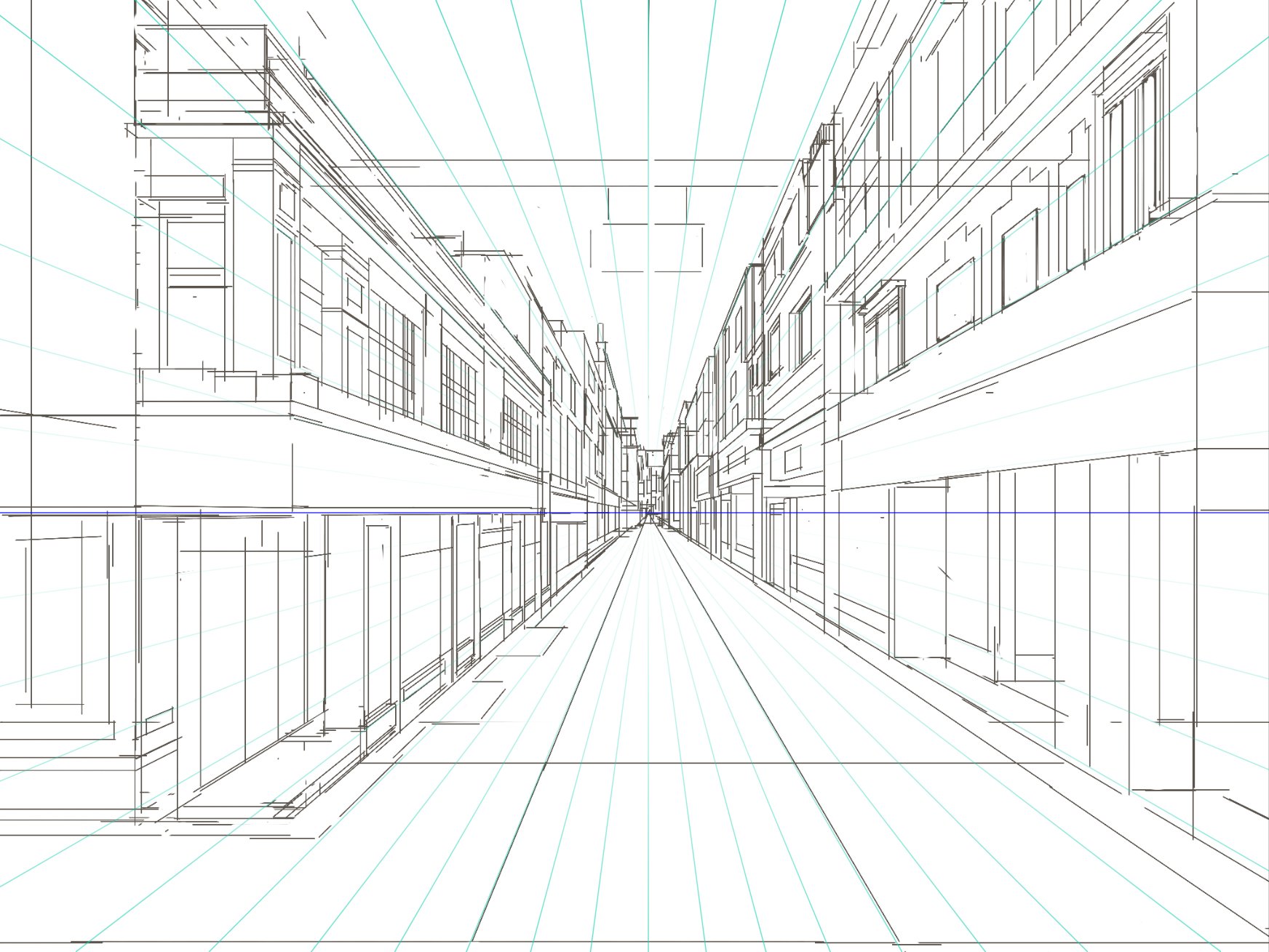Digital Perspective Drawin
