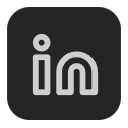 Logo di LinkedIn su sfondo scuro
