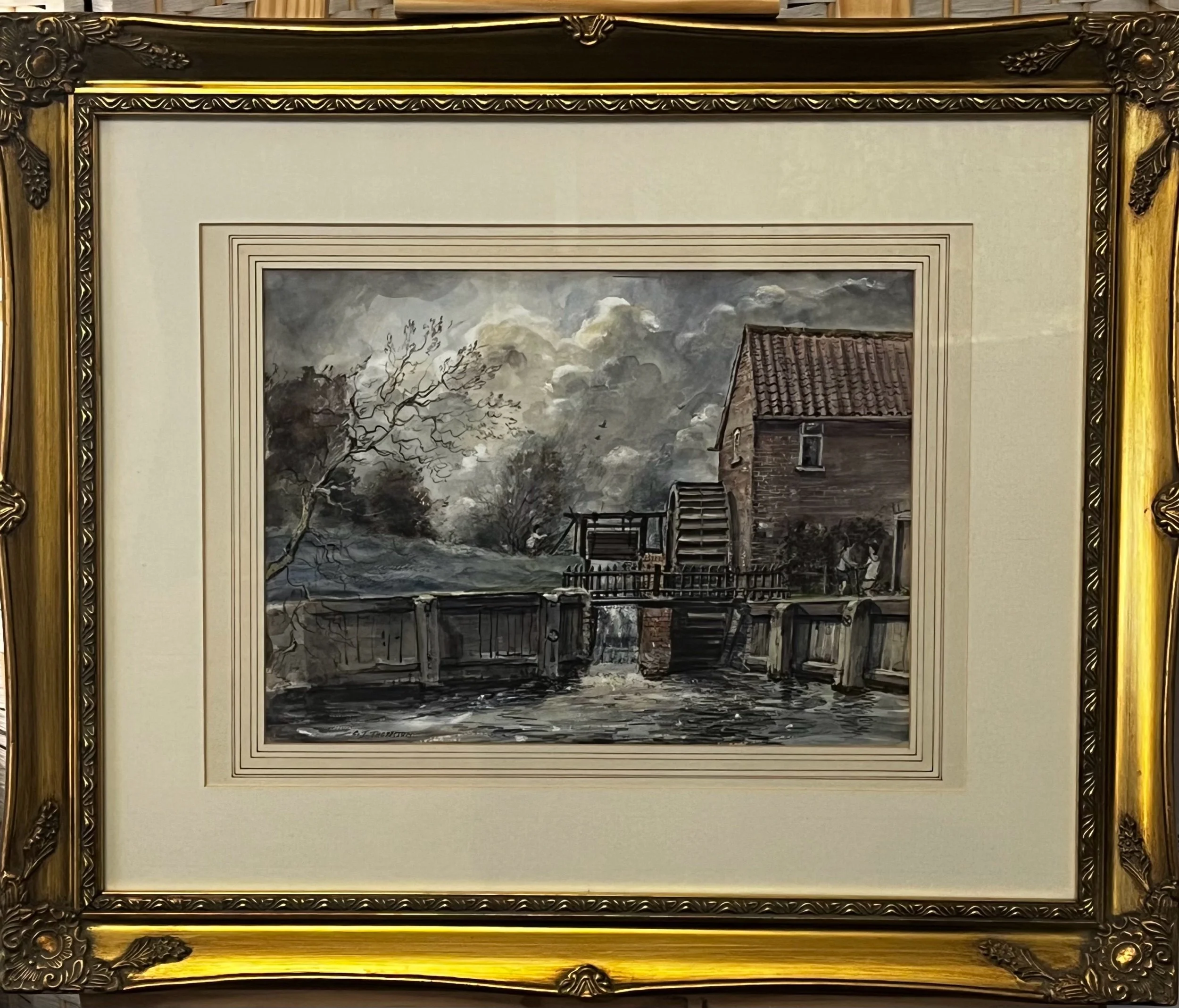CECIL J THORNTON (1911-2011) ‘The Water Wheel’ Original Watercolour  Painting