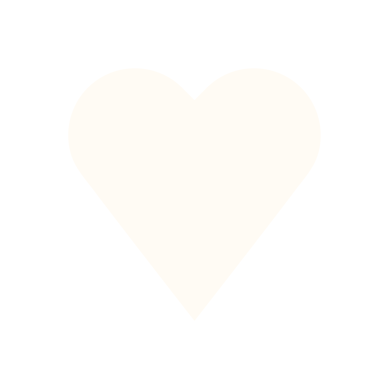 Cream heart icon