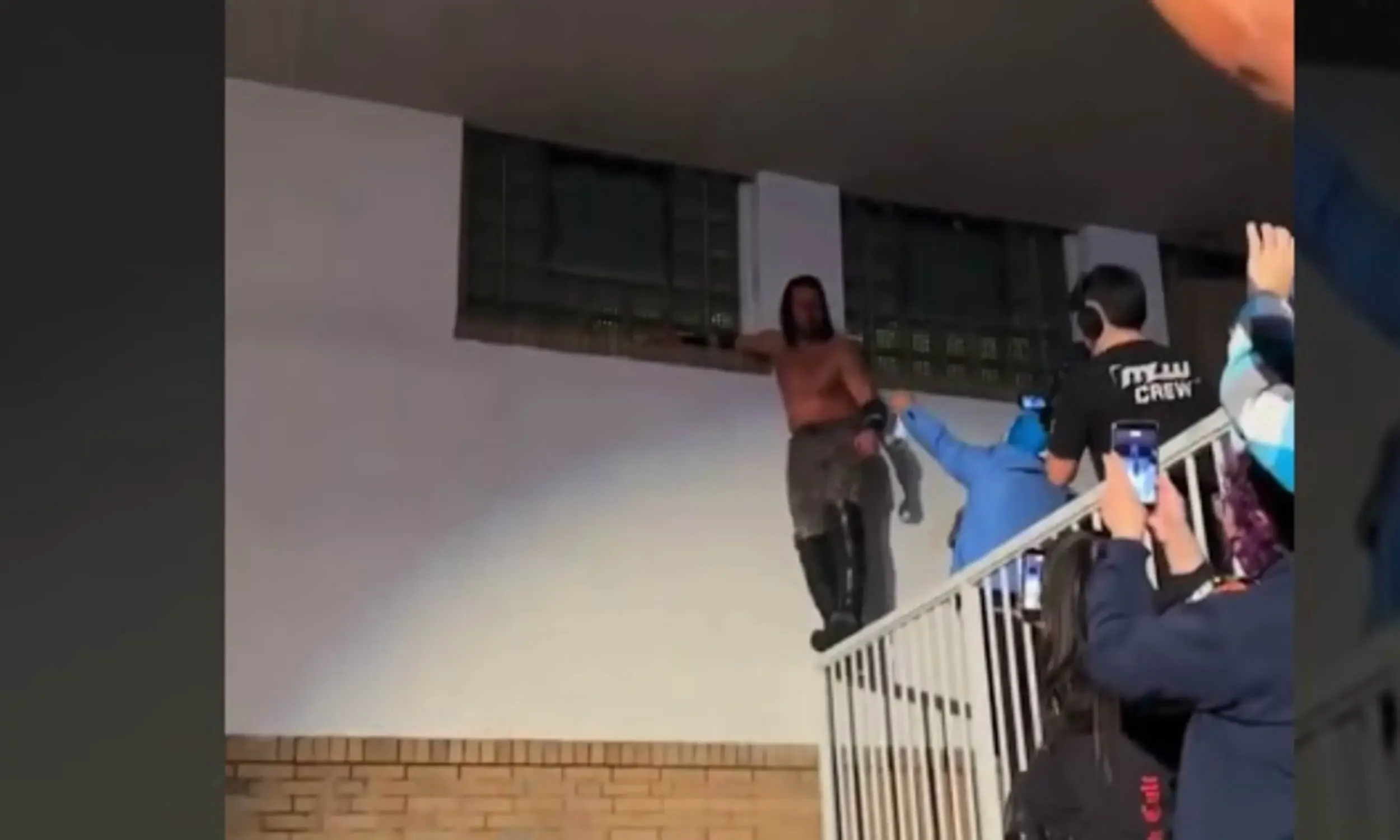 Indie Wrestler’s Nasty Head Shot on Table: Balcony Dive Botch After Platform Collapses