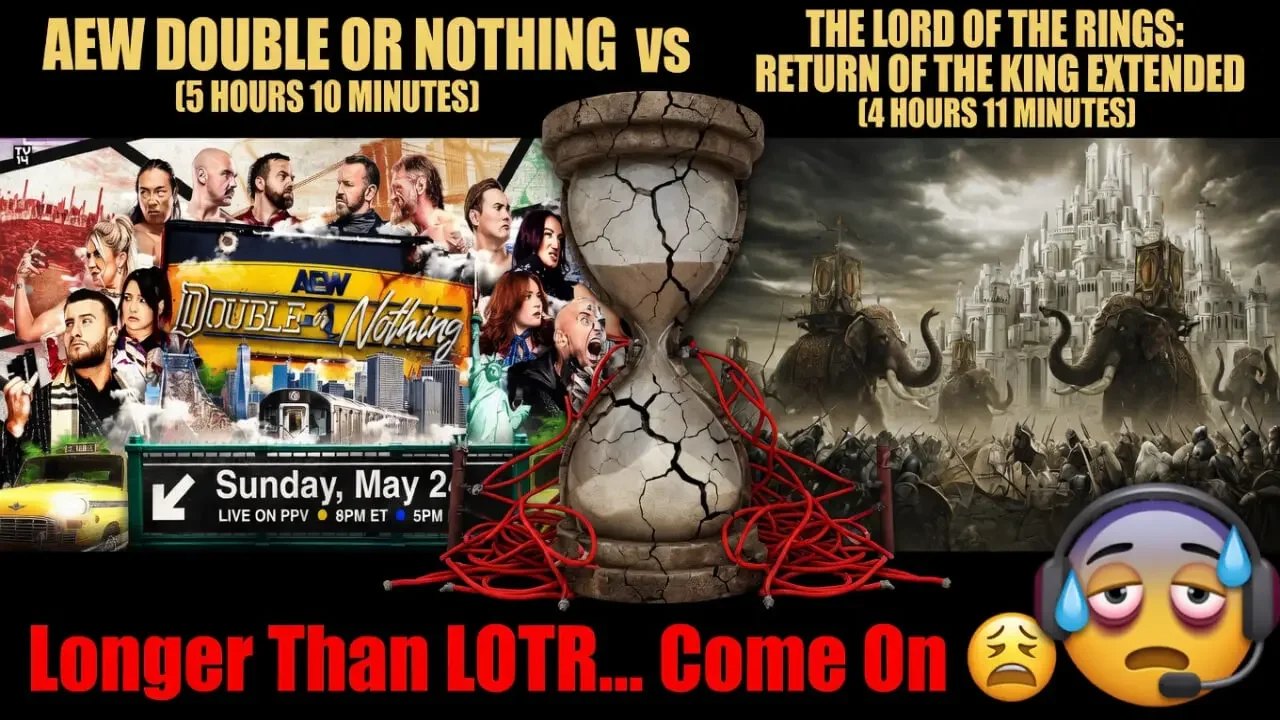 EW Double or Nothing vs Lord of the Rings runtime comparison poster