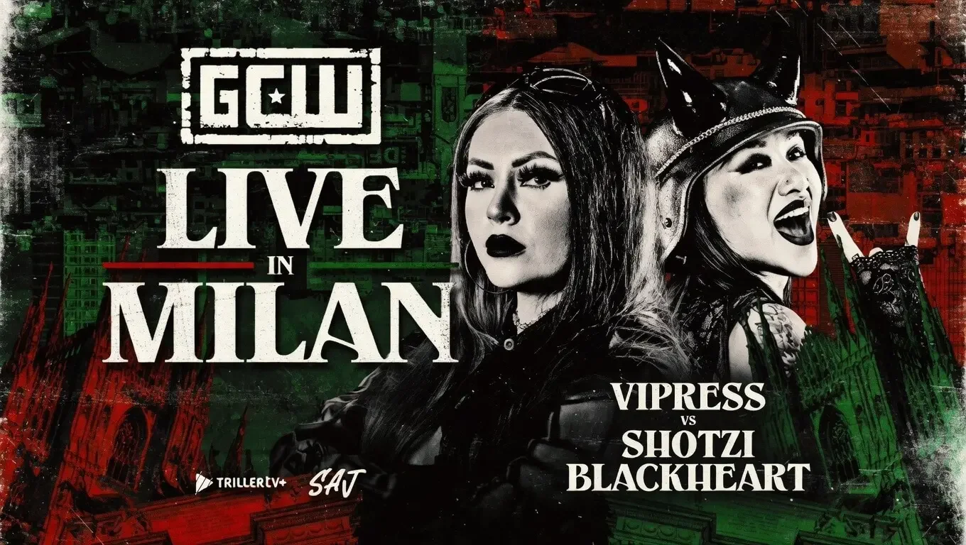 GCW Live In Milan 2026 Poster – Vipress vs Shotzi Blackheart"