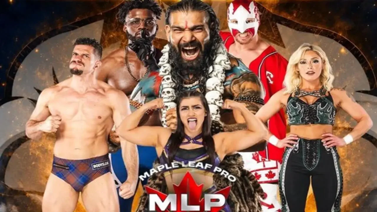 MLP (Maple Leaf Pro) Wrestlers on a graphic for Fantastic Fathers Day show 2026