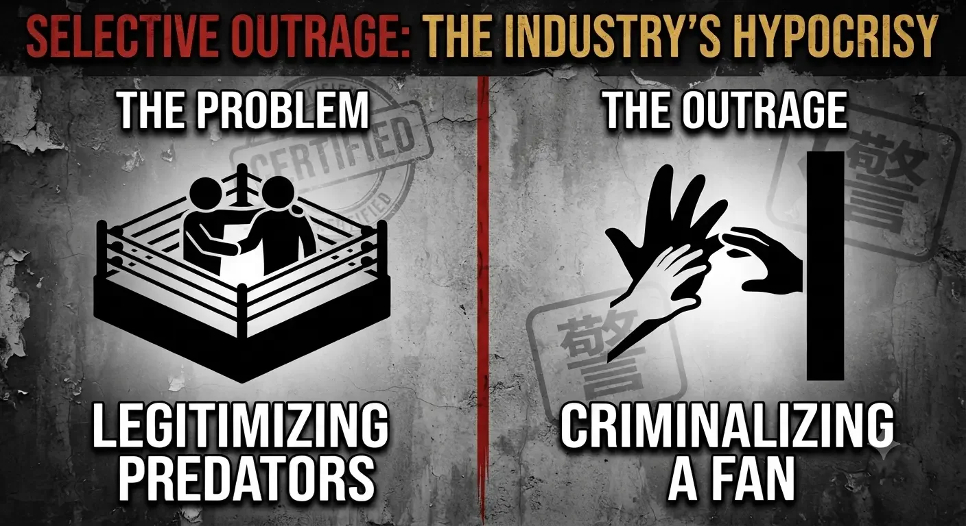 WWE Logic: Fans Can't Touch the Talent, But Executives Pose with Predators