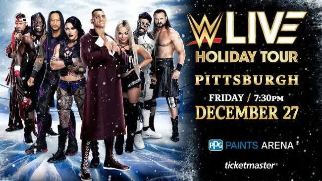 WWE Pittsburgh Live Holiday Tour Results and Highlights