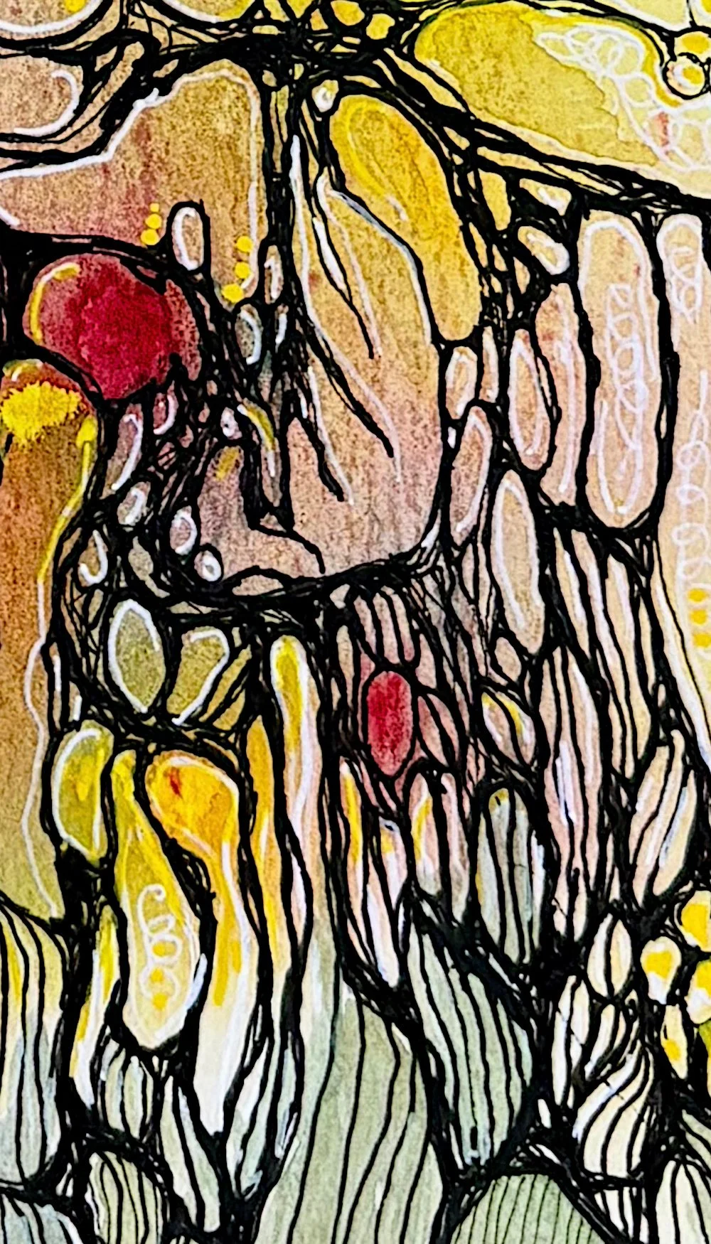 Détail de l'aquarelle réalisée par Martine Giguère