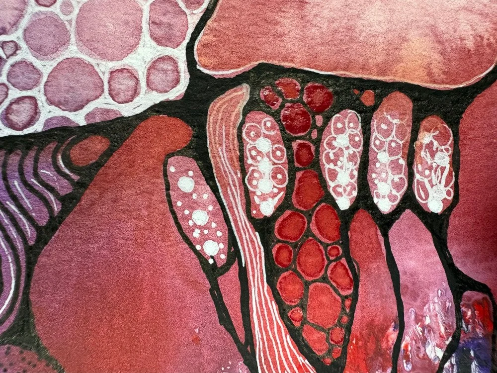 Détail de l'aquarelle réalisée par Martine Giguère