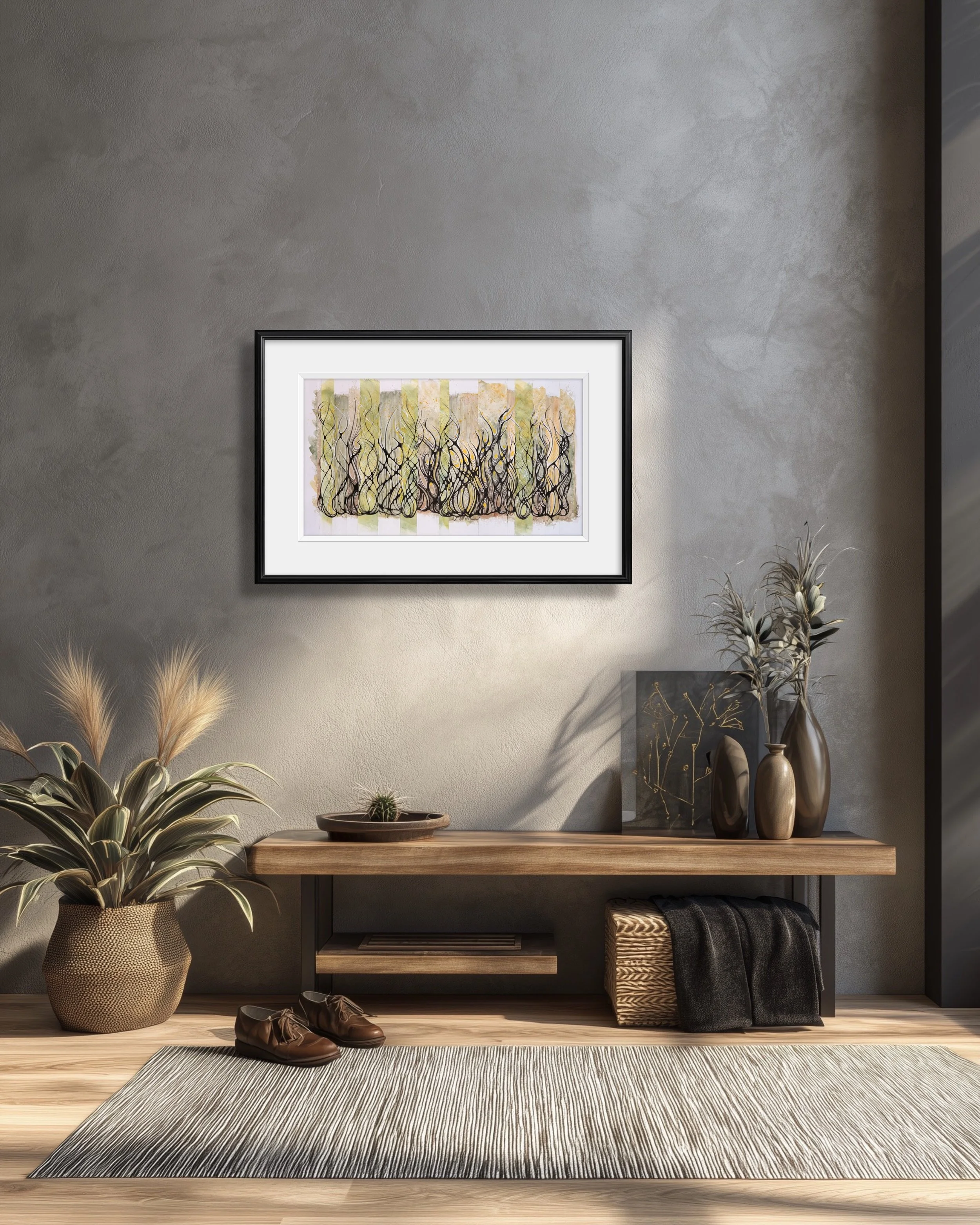 Exemple de décor de l'aquarelle réalisée par Martine Giguère