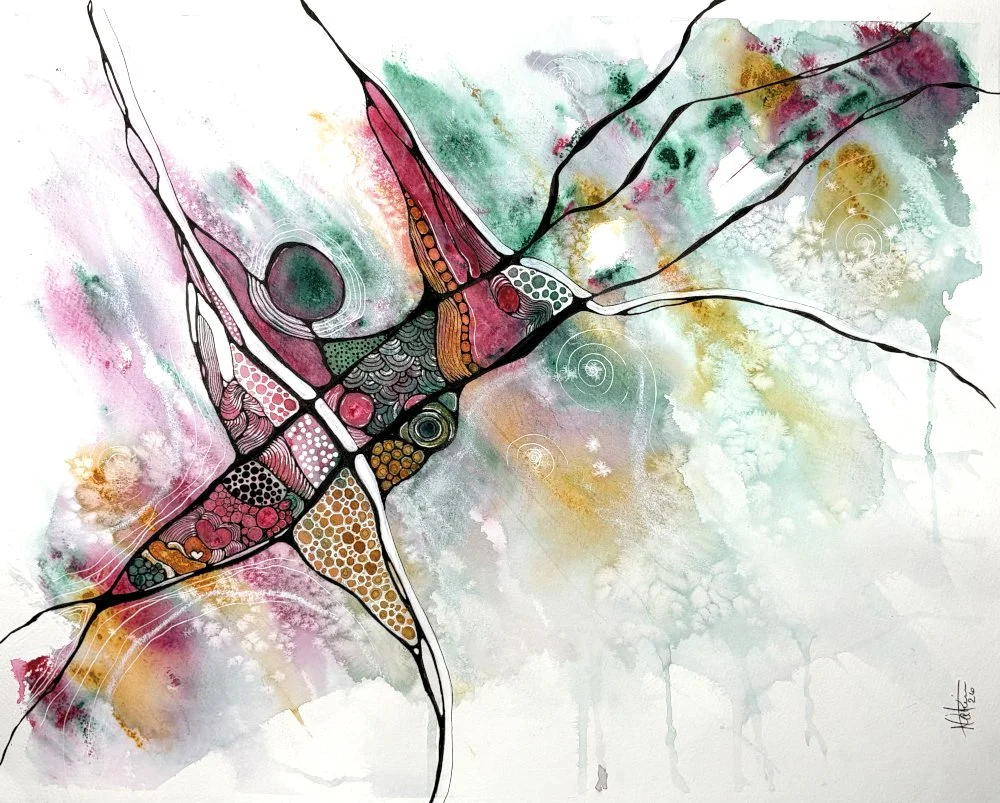 Aquarelle colorée de martine Giguère