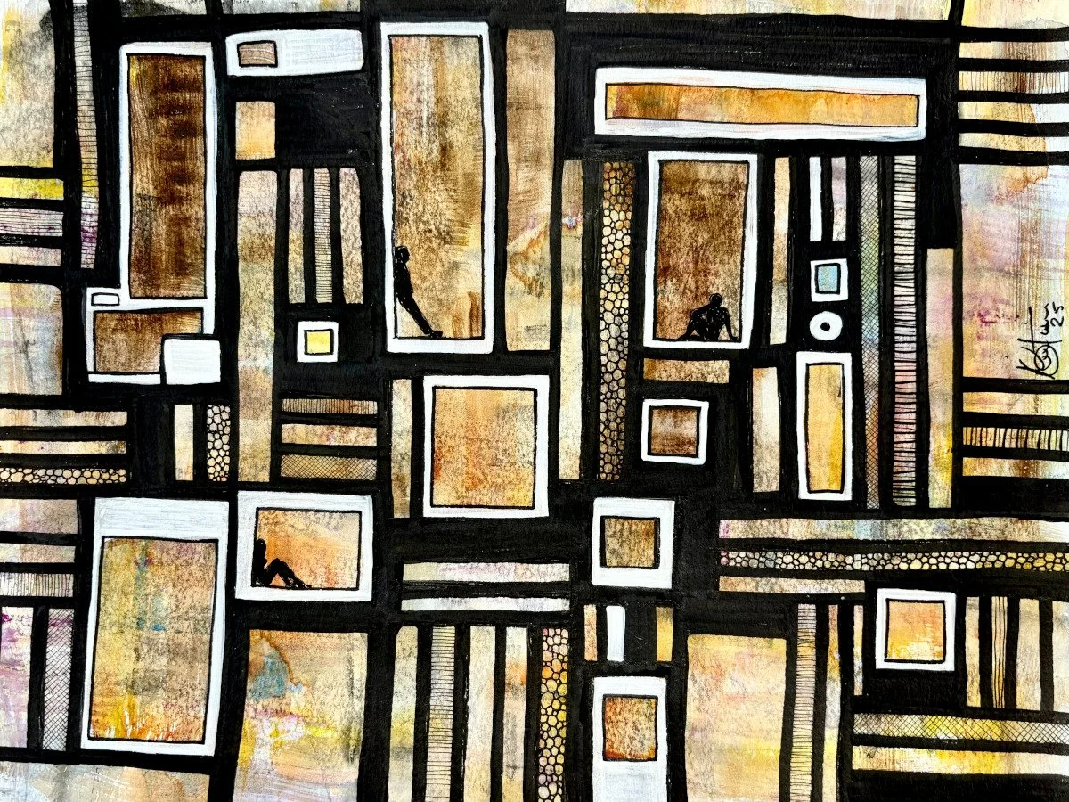 La salle de montre - aquarelle et encre, 11x15, 200$