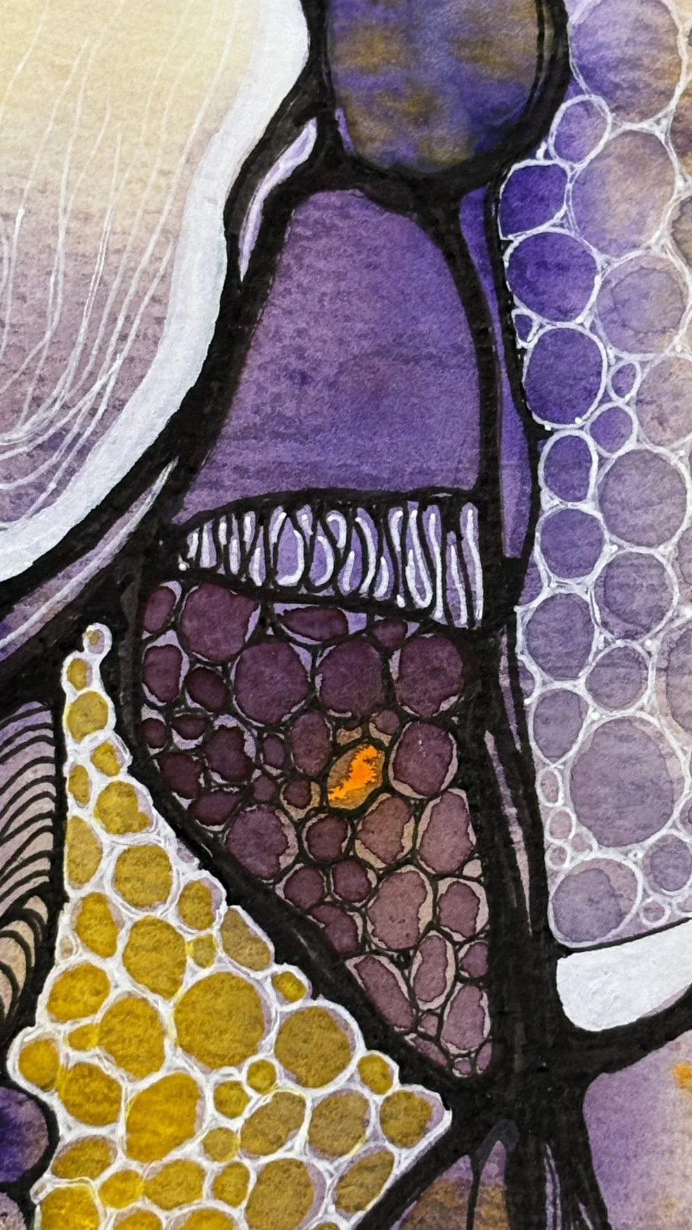 Détail de l'aquarelle réalisée par Martine Giguère