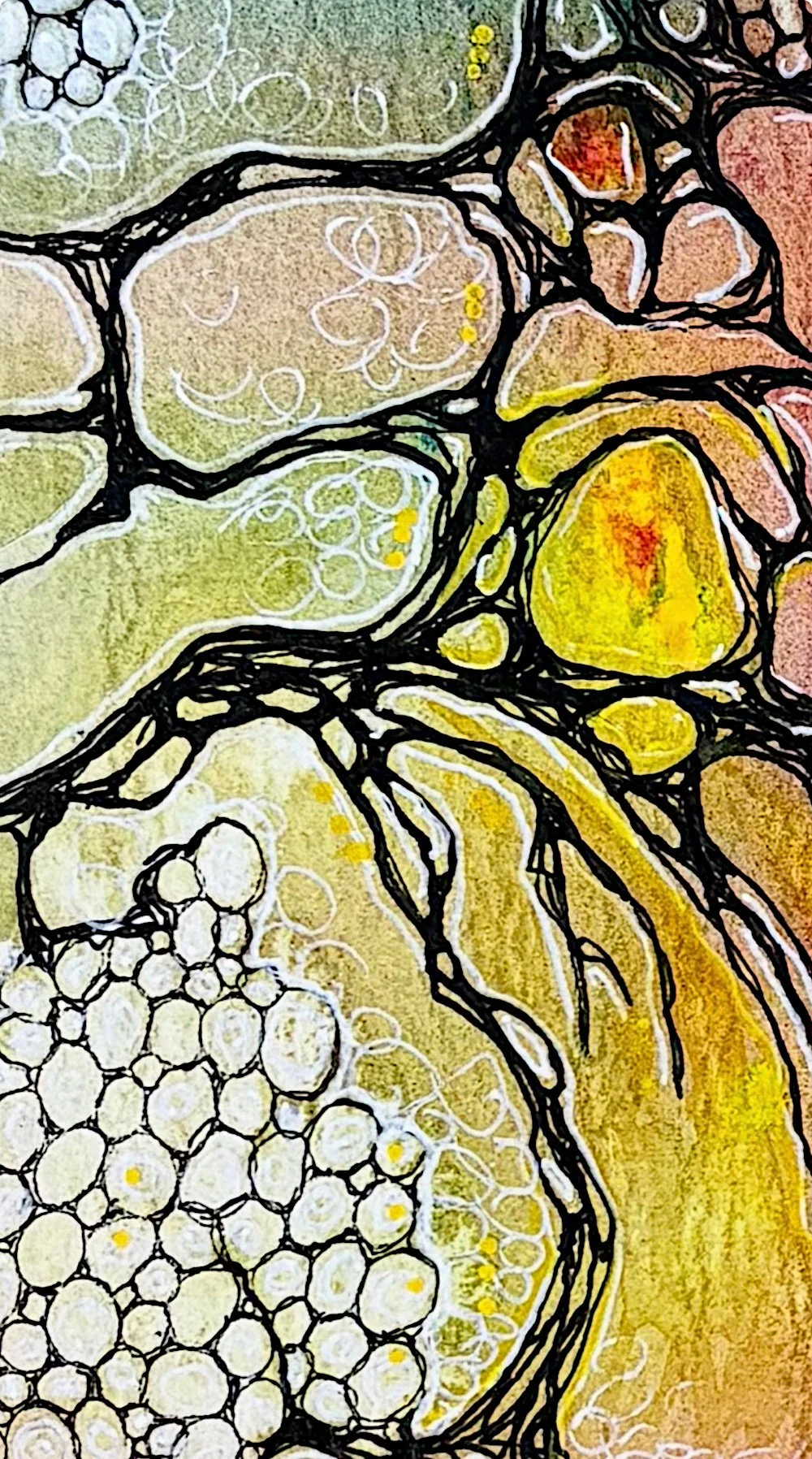 Détail de l'aquarelle réalisée par Martine Giguère