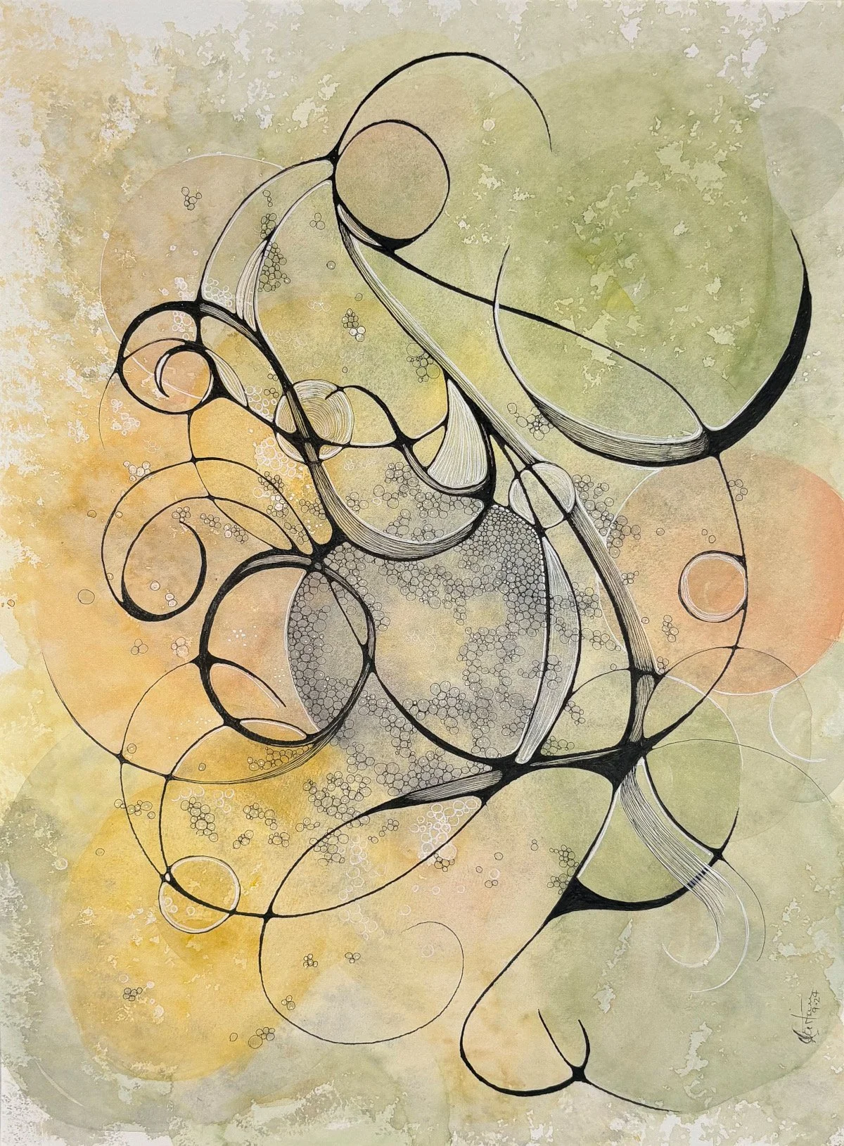 L'éternité pour toujours - aquarelle et encre, 12x16, 200$