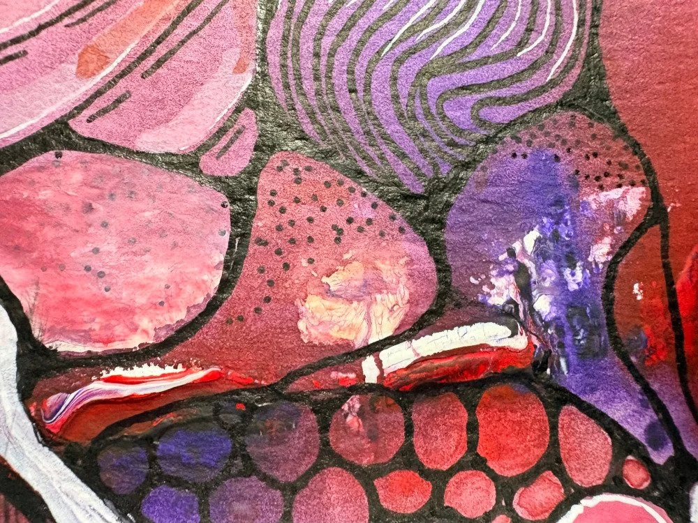 Détail de l'aquarelle réalisée par Martine Giguère