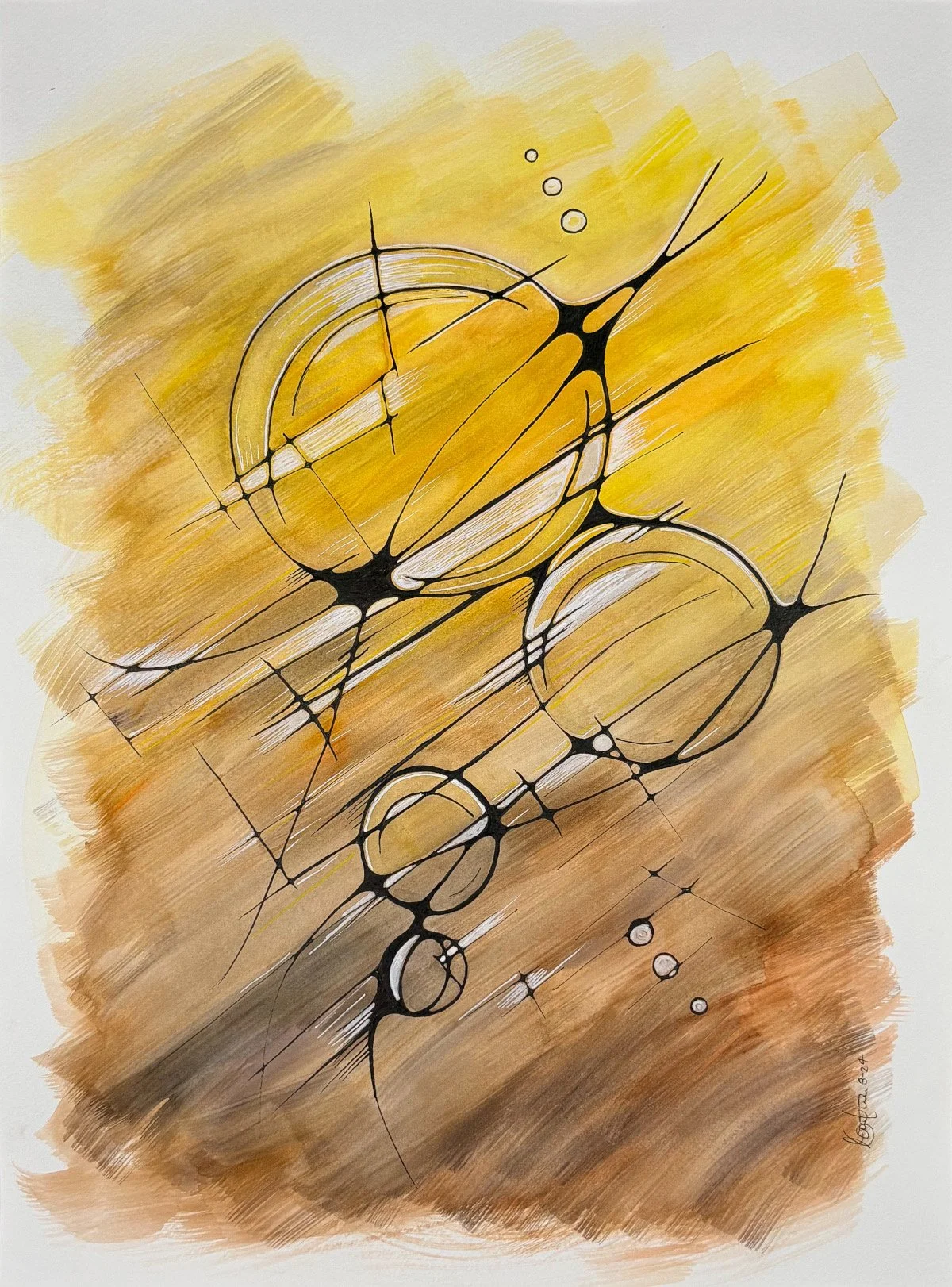 Le voyage - aquarelle et encre, 12x16, 200$