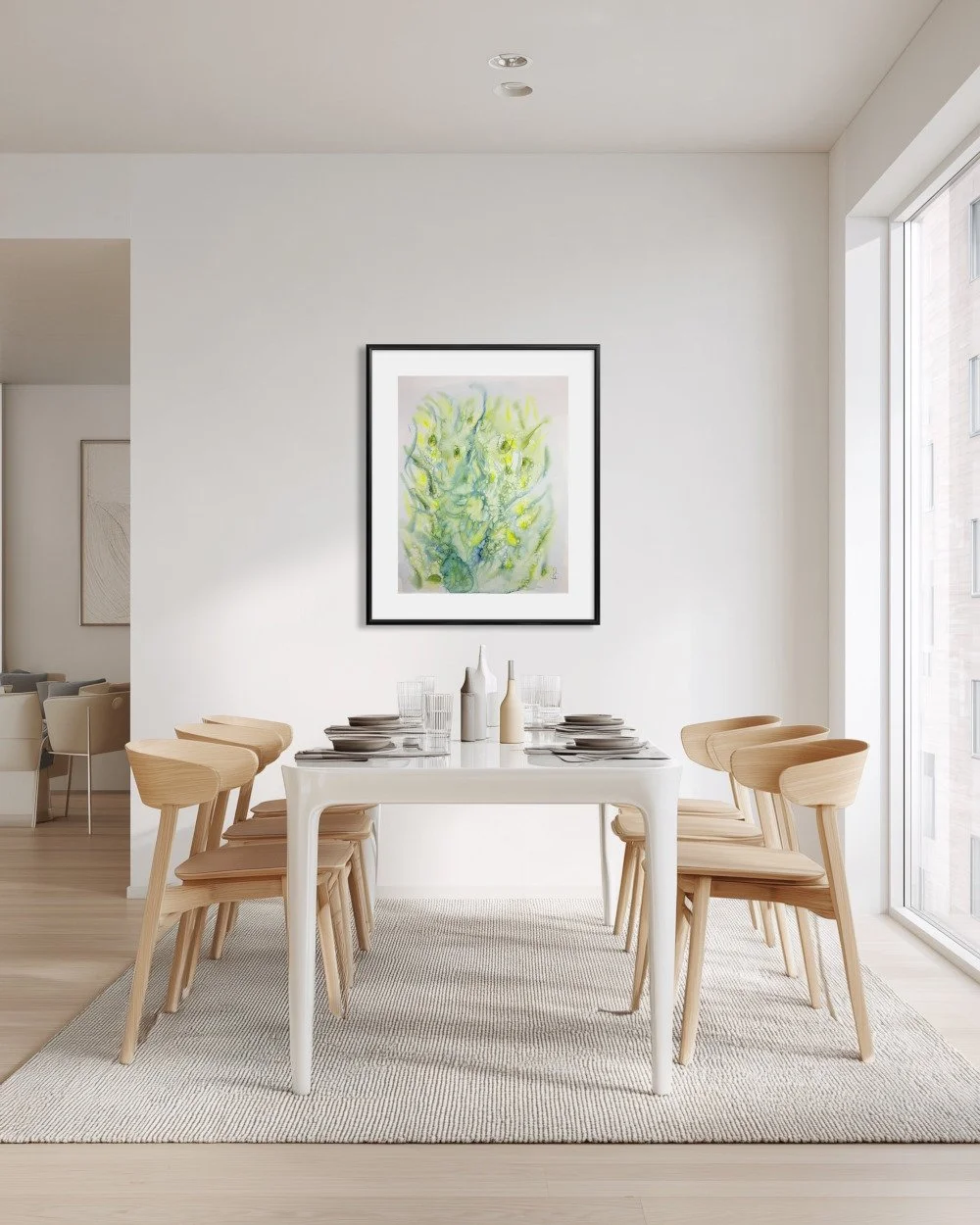 Exemple de décor de l'aquarelle réalisée par Martine Giguère