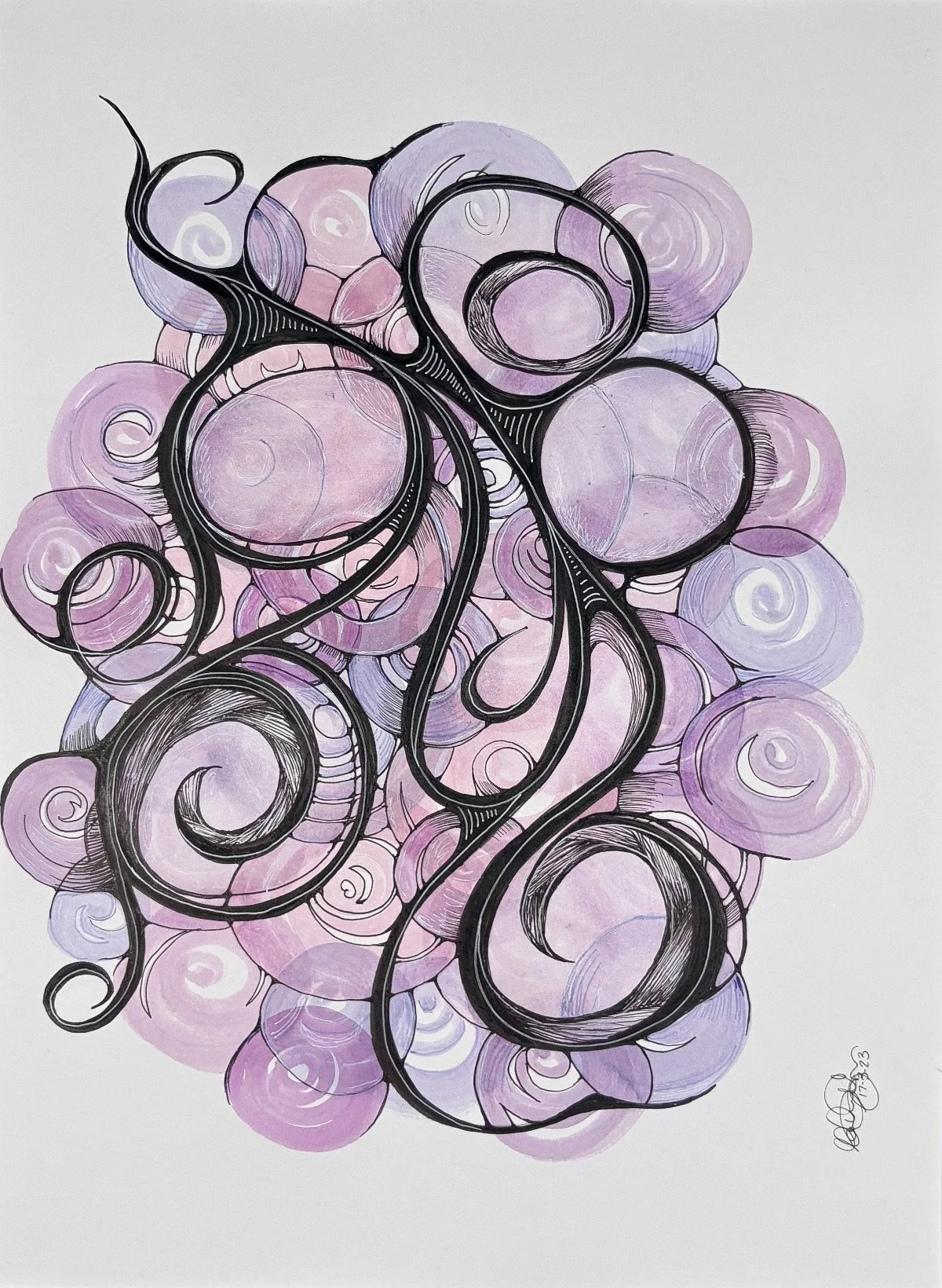 Festivités! - aquarelle et encre, 9x12, 100$