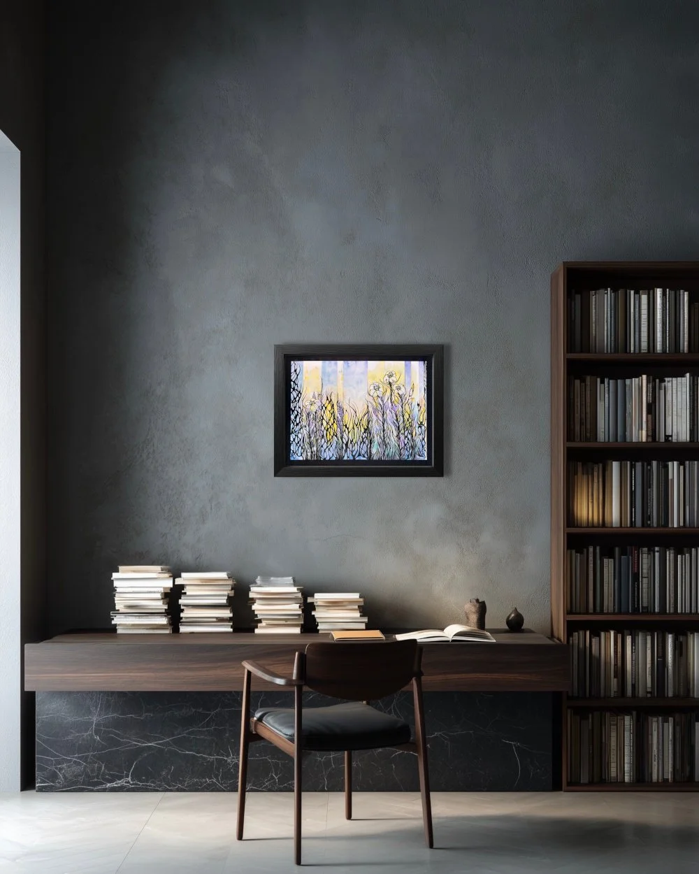 Exemple de décor de l'aquarelle réalisée par Martine Giguère